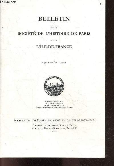 Bulletin de la societe de l'histoire de Paris et de l'Ile de France - 149e annee, 2022- Les guinguettes des environs de paris au XVIIIe siecle : une nouvelle approche