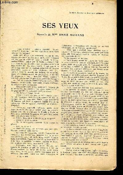 Ses yeux, nouvelle + Le mystere d'un enlevement, roman - Supplements litteraires a La Mode Illustre, du N42 au N52 - complet