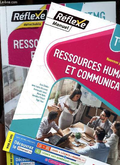 Ressources humaines et communication - Term STMG - nouveau programme 2019 - Reflexe - ouvrage + manuel : lot de 2 volumes