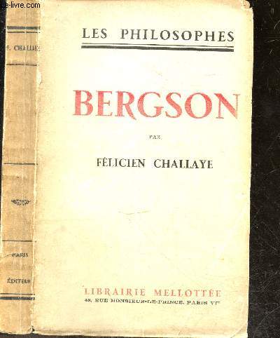 Bergson - Collection Les philosophes