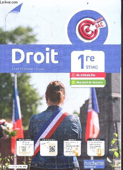 Objectif Bac - Droit 1re STMG - ma methode bac, mon livret de revisions - specimen enseignant