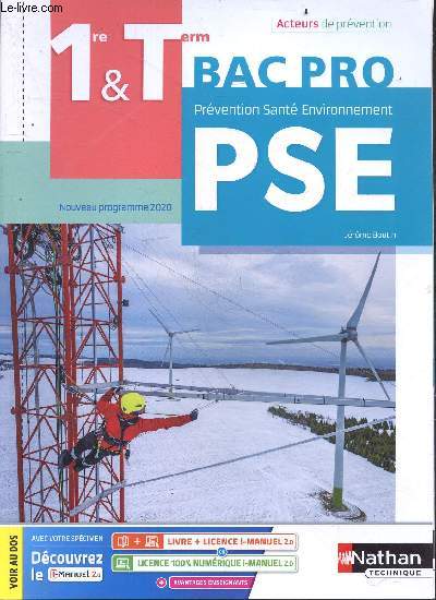 Prvention Sant Environnement - Bac Pro 1re & Term - Collection Acteurs de prvention - nouveau programme 2019 - specimen