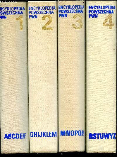 Encyklopedia Powszechna PWN - lot de 4 volumes : Tome 1 + 2 + 3 + 4