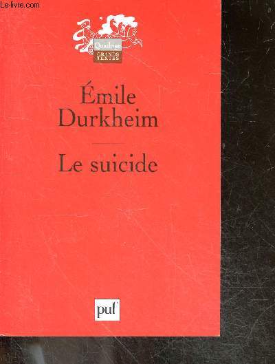 Le suicide - etude de sociologie