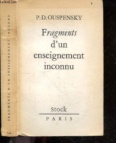 Fragments d'un enseignement inconnu
