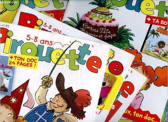 Lot de 6 numros de Pirouette : N82 janvier 2011 + N83 fevrier 2011 + N85 avril 2011 + N86 mai 2011 + N87 juin 2011 + N91 novembre 2011 - Histoires, BD, jeux ...