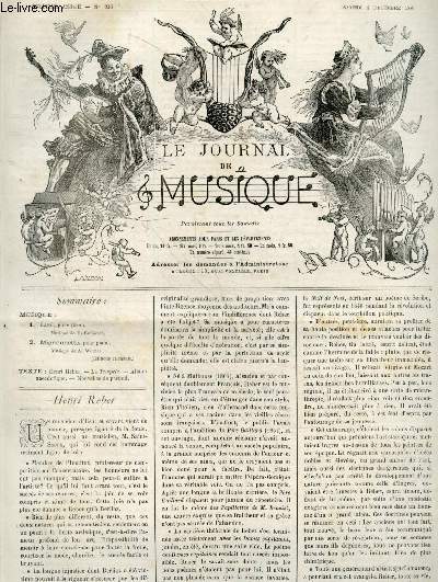 Le journal de Musique N236, samedi 4 decembre 1880- Lied, pour piano, musique de F. Kufferath- Mignonnette, pour piano, musique de A. Werner- Henri Reber - La tempete- Album anecdotique- nouvelles de partout