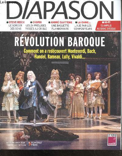 Diapason - N730 fevrier 2024- Revolution baroque comment on a redecouvert monteverdi, bach, handel, rameau, lully, vivaldi ...- steve reich le sorcier des sons- chopin les 24 preludes passes au crible- andre cluytens une baguette flamboyante- la chine...