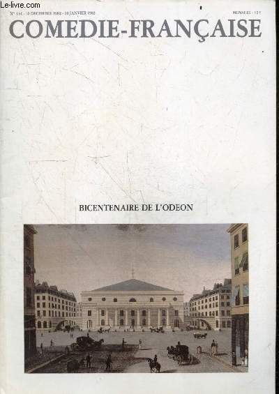 Comedie Francaise N114, 10 decembre 1982 / 10 janvier 1983- Le centenaire de Giraudoux / 