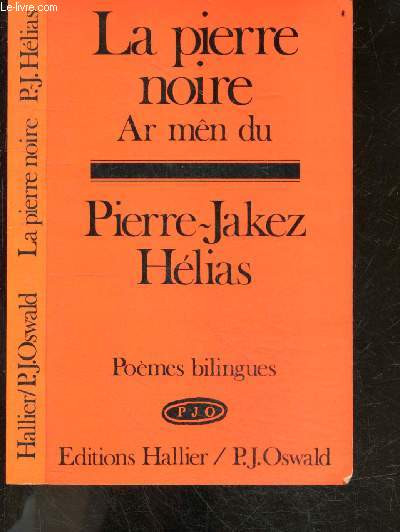 La pierre noire, ar mn du - pomes bilingues - collection L'exemplaire