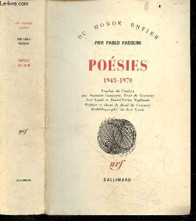 Posies - 1943-1970 - Collection Du Monde Entier- Preface et choix de Ren de Ceccatty - Bibliographie de Jos Guidi