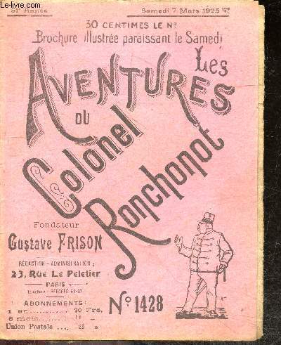 Les aventures du Colonel Ronchonot - Samedi 7 mars 1925, 51e annee, N1428 - L'huitre perliere
