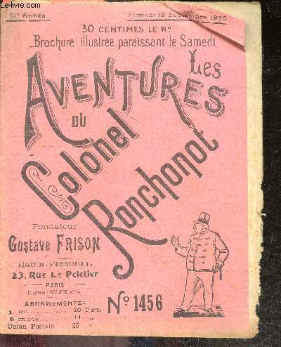 Les aventures du Colonel Ronchonot - Samedi 19 septembre 1925, 51e annee, N1456 - Ronchonot suit le Tour de France