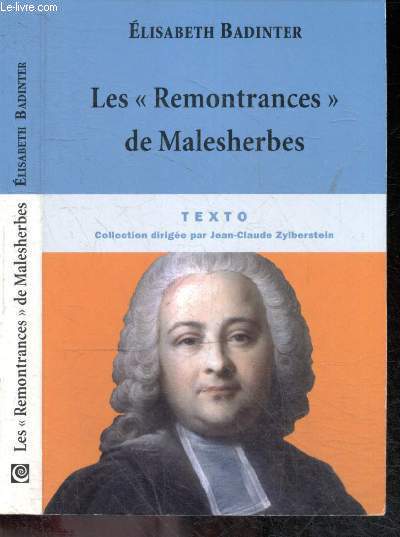 Les remontrances de malsherbes 1771-1775 - Collection Texto