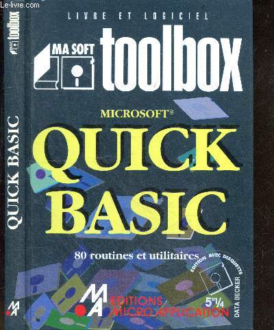 Microsoft Quick basic - Toolbox - 80 routines et utilitaires - Logiciel manquant