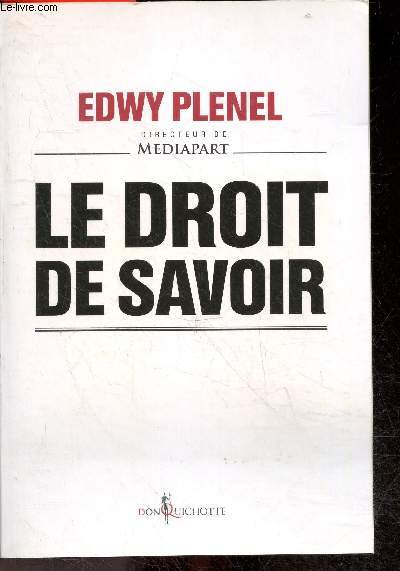 Le droit de savoir