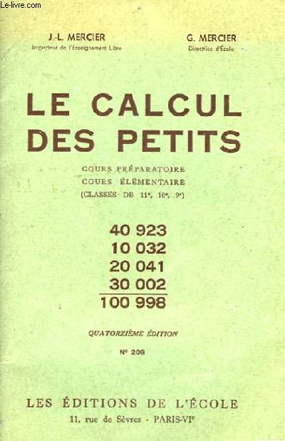 LE CALCUL DES PETITS