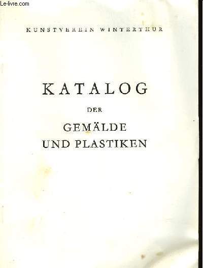 KATALOG DER GEMLDE UND PLASTIKEN