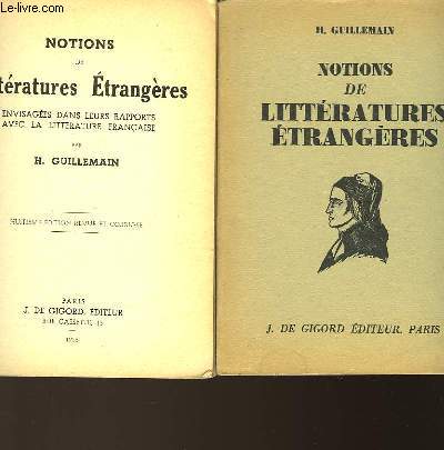 NOTIONS DE LITTERATURES ETRANGERES