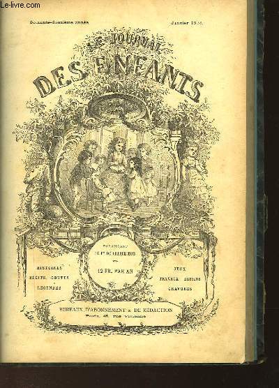 LE JOURNAL DES ENFANTS 72me anne - Janvier  dcembre 1894