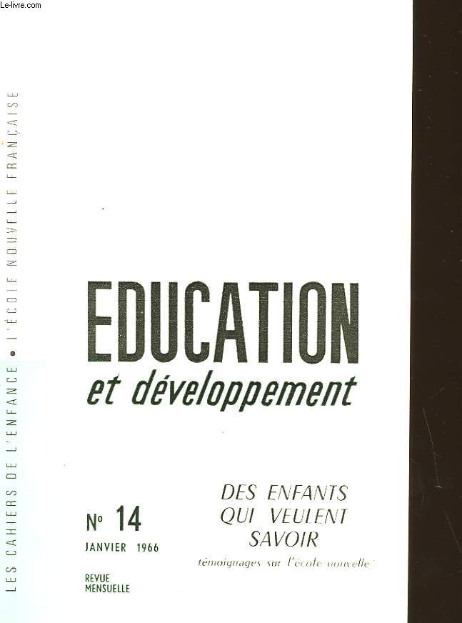 EDUCATION ET DEVELOPPEMENT