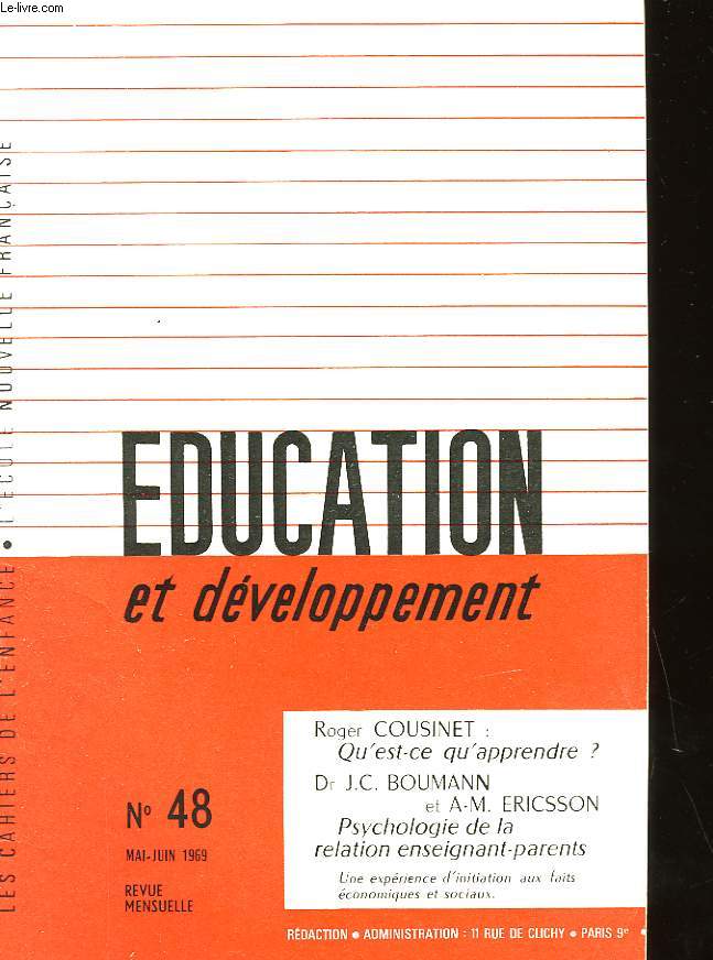 EDUCATION ET DEVELOPPEMENT N48