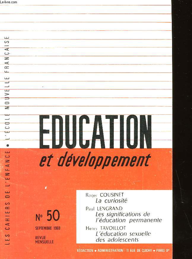 EDUCATION ET DEVELOPPEMENT N 50