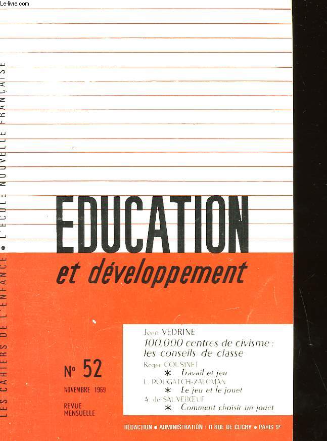 EDUCATION ET DEVELOPPEMENT N52