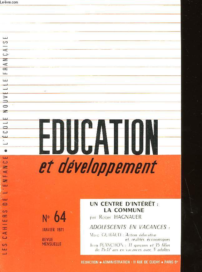 EDUCATION ET DEVELOPPEMENT N64