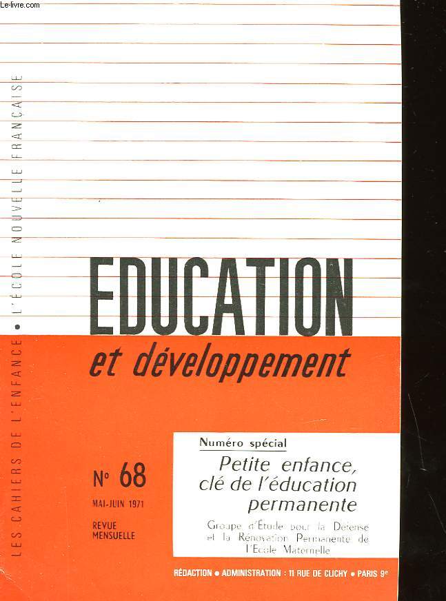 EDUCATION DE DEVELOPPEMENT N68