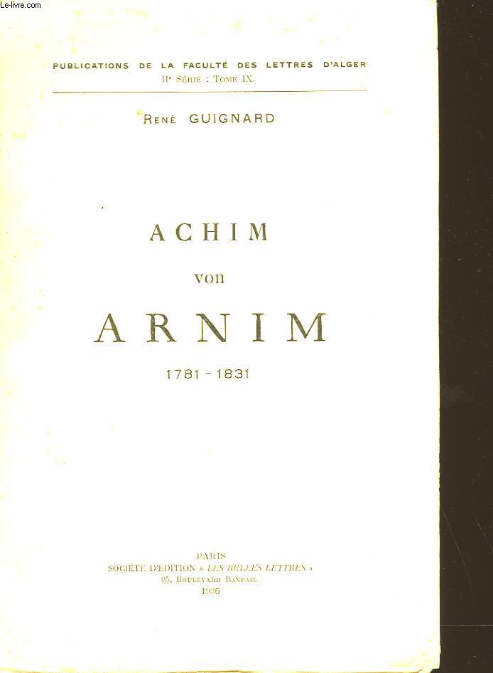 ACHIM VON ARNIM