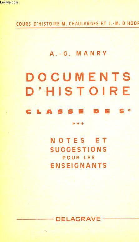 DOCUMENTS D'HISTOIRE