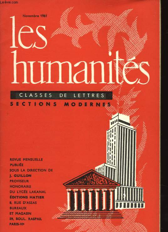 LES HUMANITES N42 - CLASSES DE LETTRES - SECTIONS CLASSIQUES