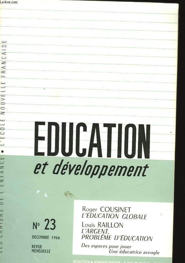 EDUCATION ET DEVELOPPEMENT - N23