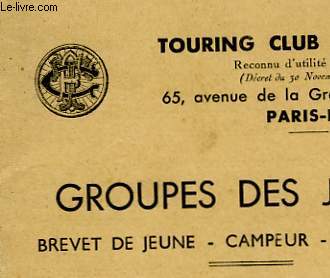 GROUPES DES JEUNES - BREVET DE JEUNE - CAMPEUR - RANDONNEUR