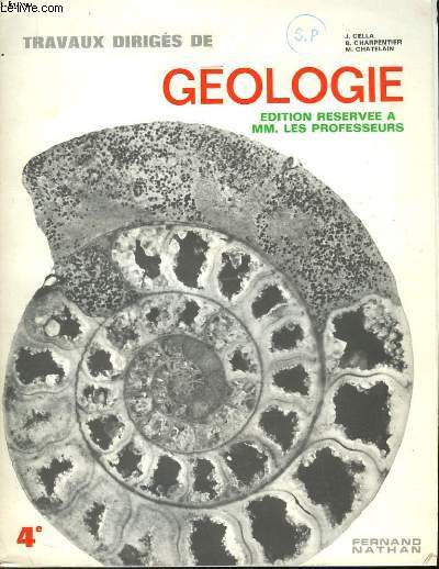 TRAVAUX DIRIGES DE GEOLOGIE