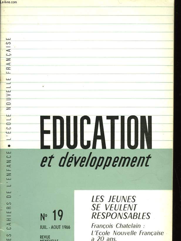 EDUCATION ET DEVELOPEMENT N19