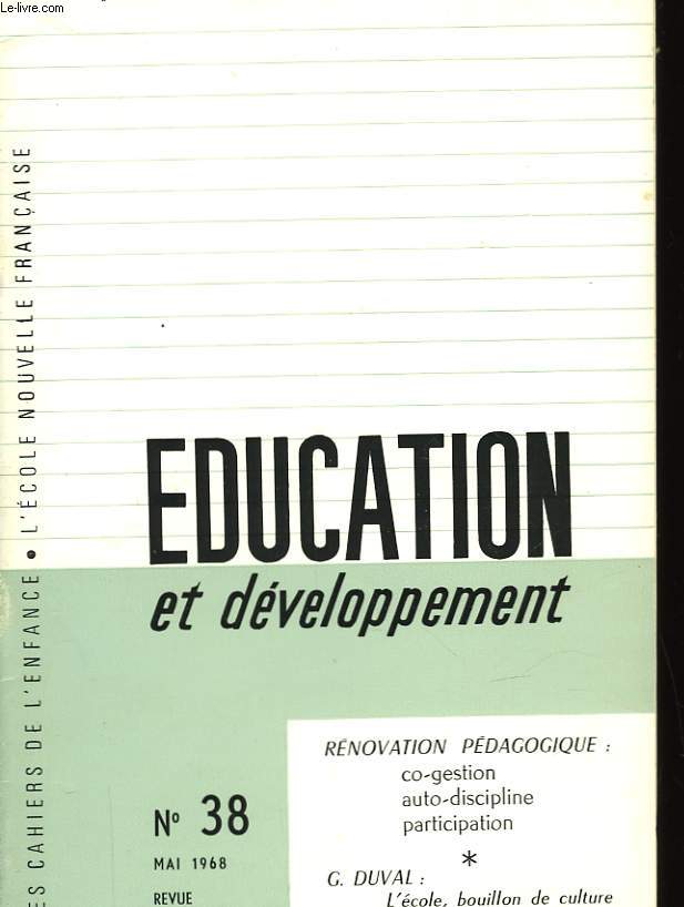 EDUCATION ET DEVELOPPEMENT N38