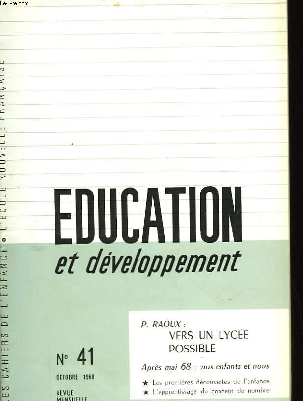 EDUCATION ET DEVELOPPEMENT N41