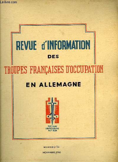 REVUE D'INFORMATION DES TROUPES FRANCAISES D'OCCUPATION EN ALLEMAGNE - NUMERO 14
