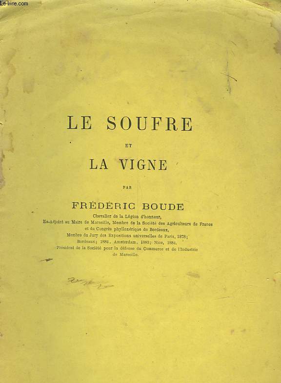 LE SOUFRE ET LA VIGNE