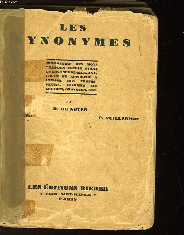 LES SYNONYMES