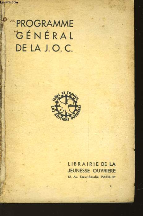 PROGRAMME GENERAL DE LA J.O.C.