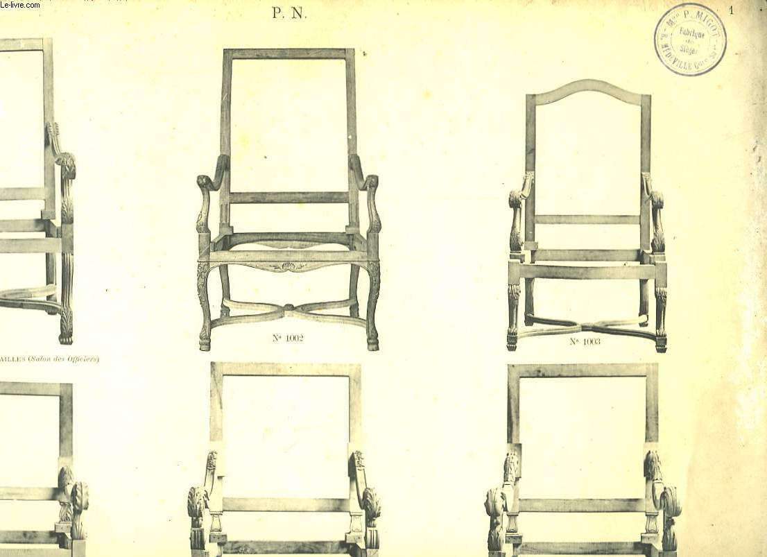 CATALOGUE D'ARMATURE DE CHAISE