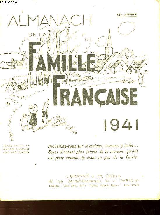 ALMANACH DE LA FAMILLE FRANCAISE