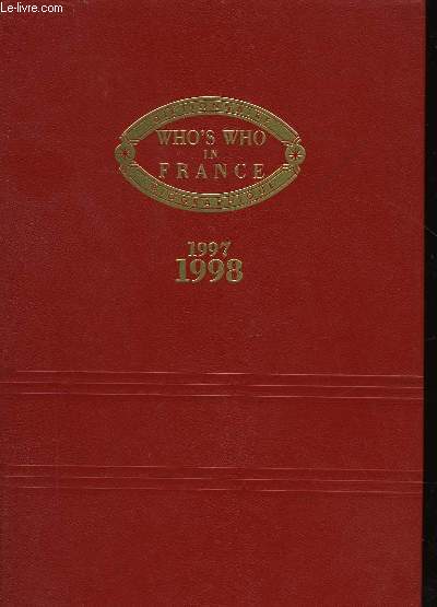 QUI EST QUI EN FRANCE 1997-1988