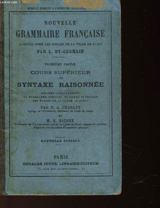 NOUVELLE GRAMMAIRE FRANCAISE