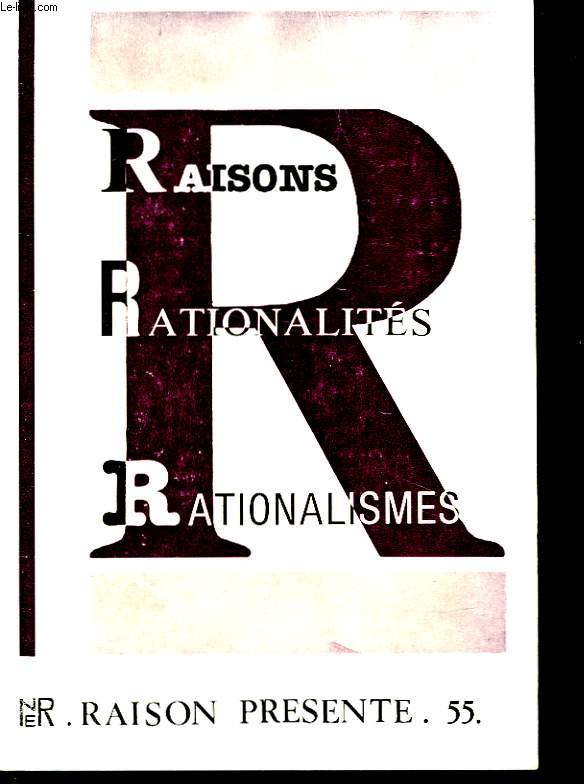 RAIRONS RATIONALITES RATIONALISMES