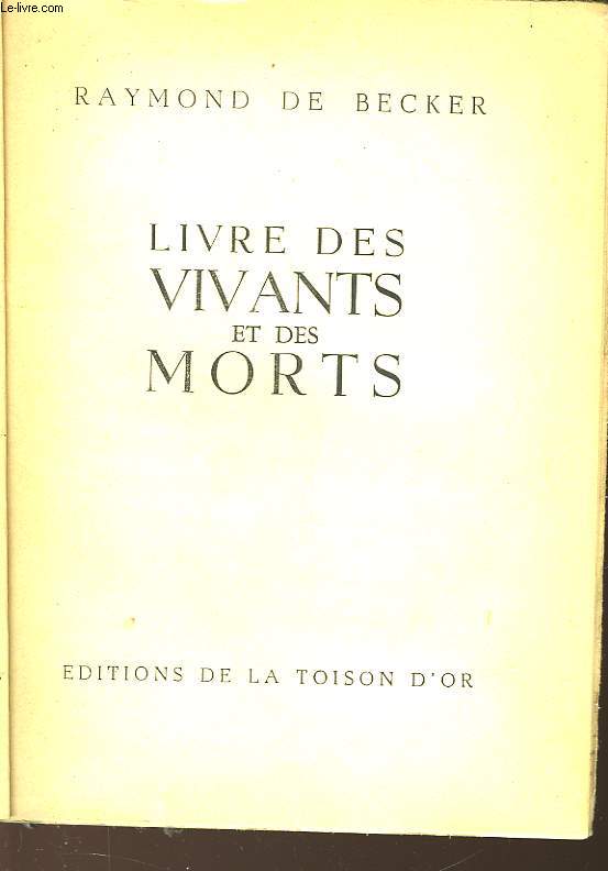 LIVRE DES VIVANTS ET DES MORTS