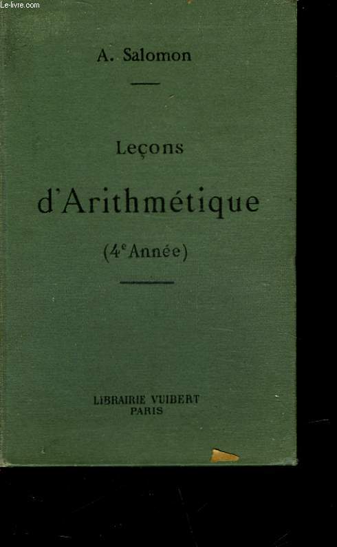 LECONS D'ARITHMETIQUES - COMPLEMENTS